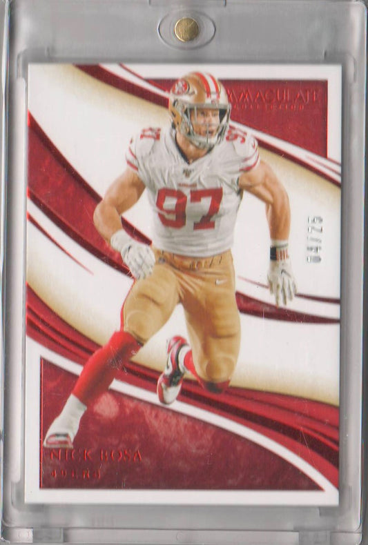 2020 Panini Immaculate Ruby /25 Nick Bosa #27