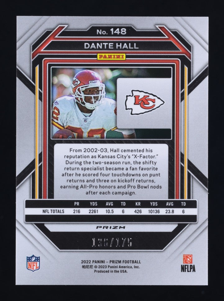 2022 Panini Prizm Hyper Prizm /175 Dante Hall #148