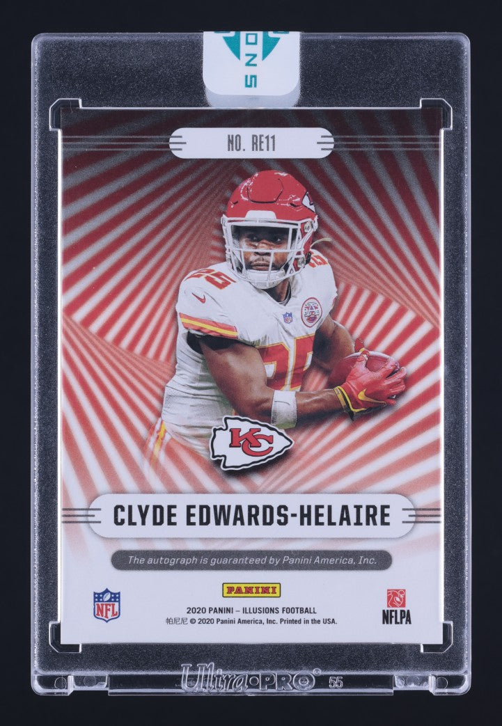 2020 PANINI ILLUSIONS CLYDE EDWARDS-HELAIRE ROOKIE ENDORSEMENTS RC AUTO Red #/50