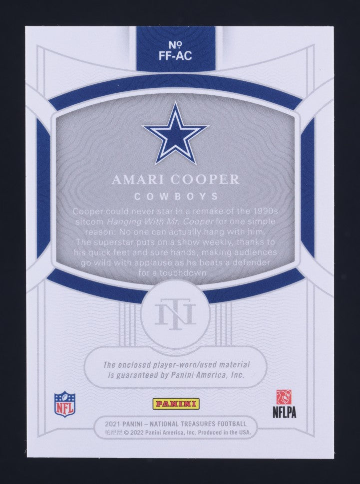 2021 National Treasures Amari Cooper Framed Frabic Jersey Patch /99 #FF-AC